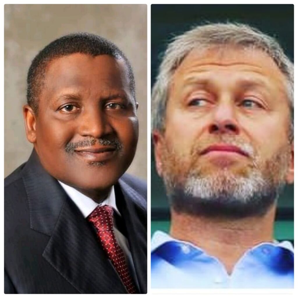 Aliko Dangote surpasses Chelsea owner Roman Abramovic in the list of the world’s wealthiest people,