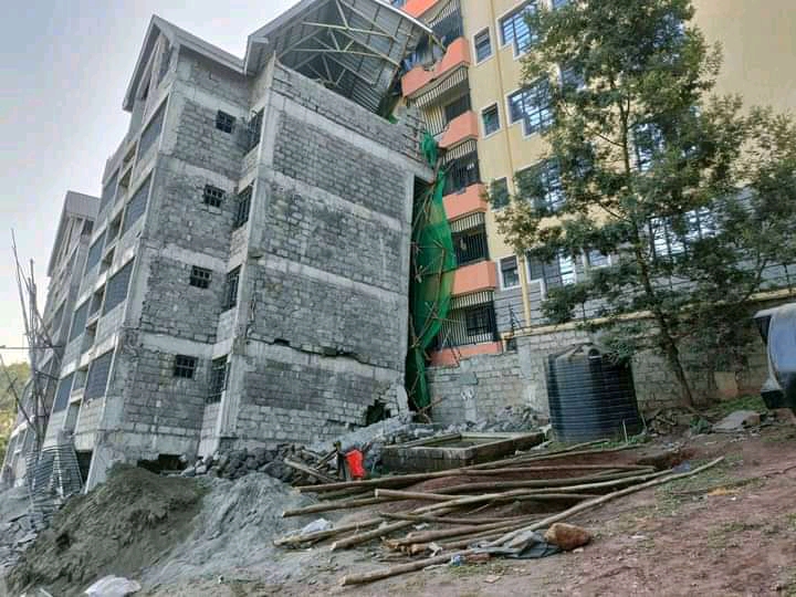 Kiambu: A five-story building collapses.