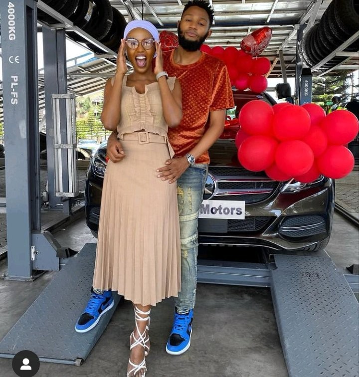 Pesa Otas!! Akorino Model Carey Priscilla Flaunts Her Brand New Expensive Car Gifted To Her By Her Lover Photos: Carey Priscilla and her baby daddy Benito Muriu