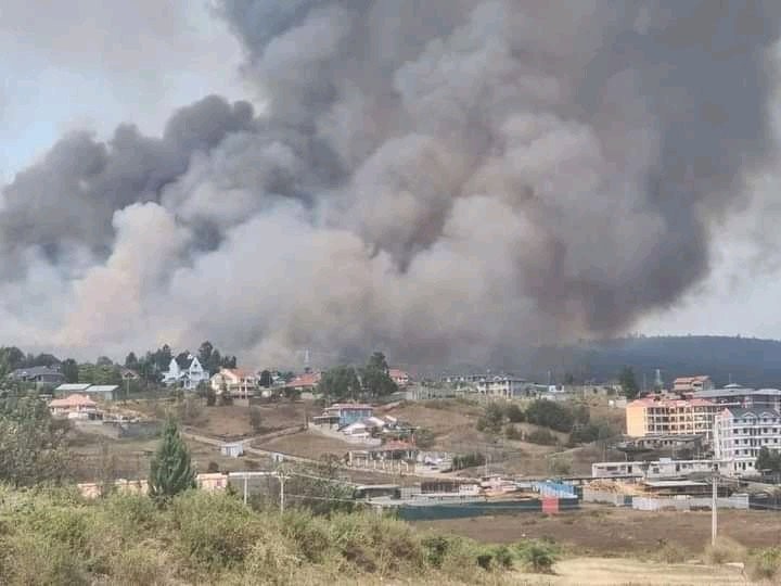 Happening Now: Menengai Crater Is On Fire Photo Courtesy