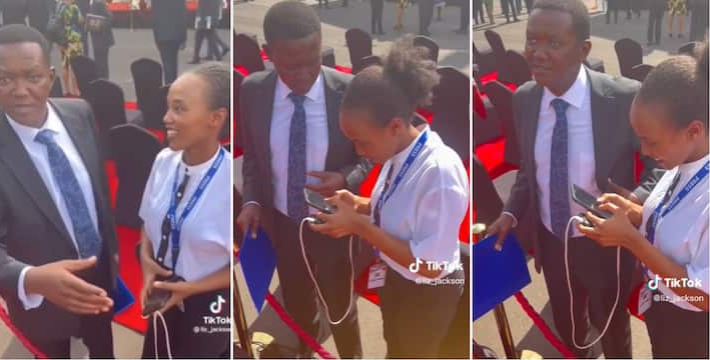 Gorgeous Female Journalist Excites Netizens After Taking Alfred Mutua’s Phone Nurmber