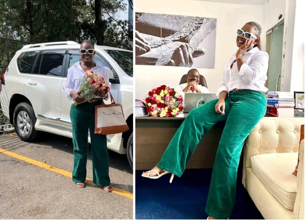 Mapenzi Tu: Cebbie Koks Surprises Her Hubby With Flowers In His Office