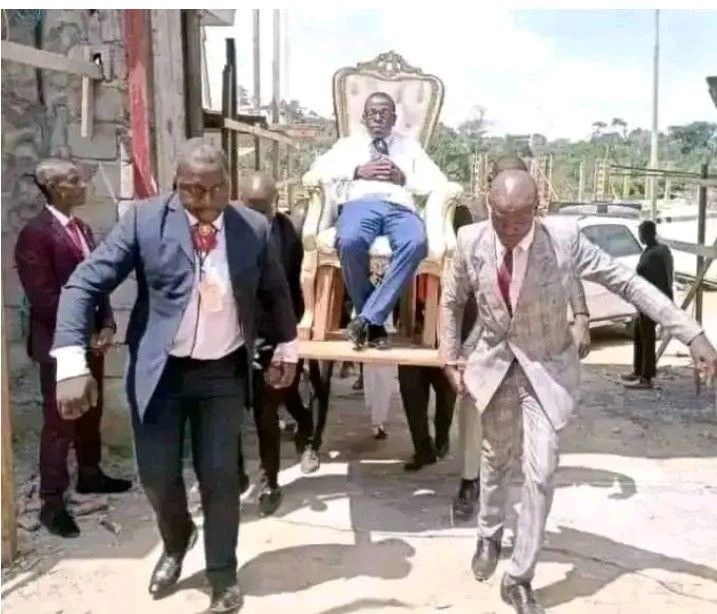 Meet Pastor John Mwangi From Githurai Who Cannot Walk On The Sinful Ground Instead He Is Carried