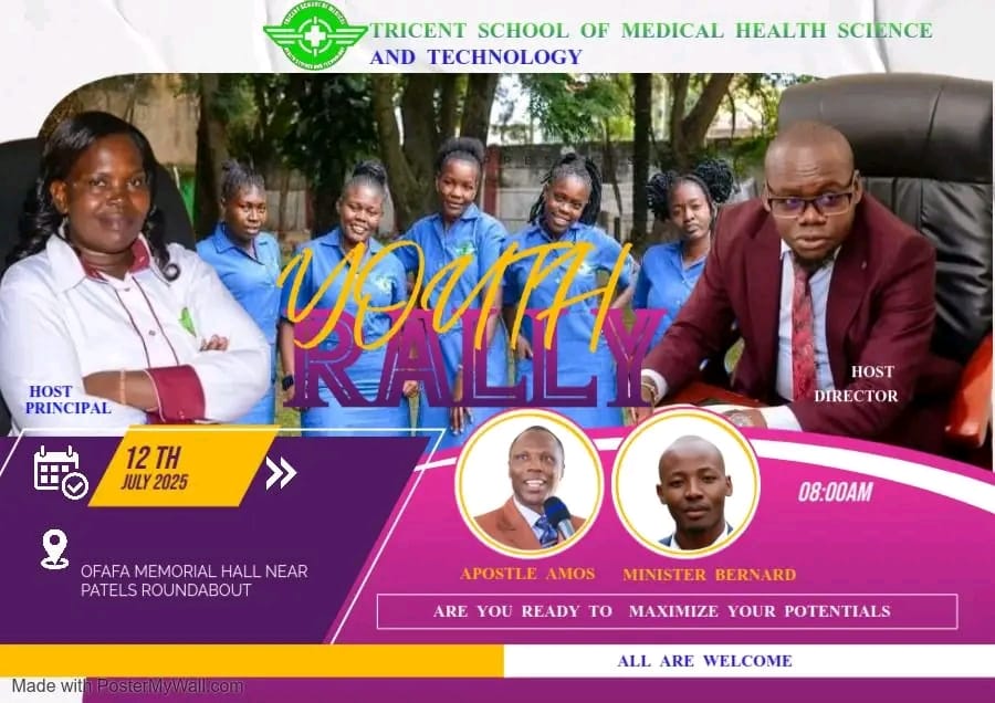 Tricent School of Medical Health Science and Technology to Host Transformational Youth Rally in Kisumu