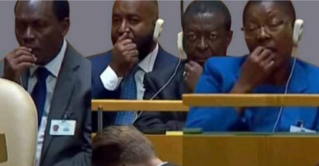 Embarrassment for Ruto as Kenyan Delegation Caught Snacking During UN General Assembly Speech Photo Courtesy
